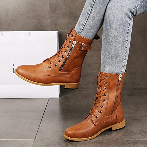 Bottes d'hiver style chevalier avec zip pour affronter le froid