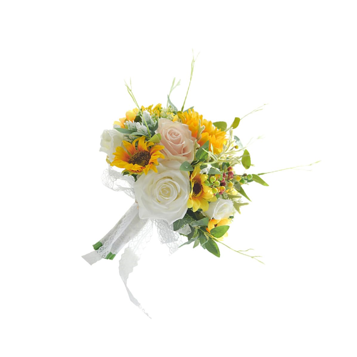 Künstlicher Sonnenblumen Brautstrauß aus Seide Langlebige Hochzeitsdekoration mit Zartem Design für Partys und Tanzveranstaltungen