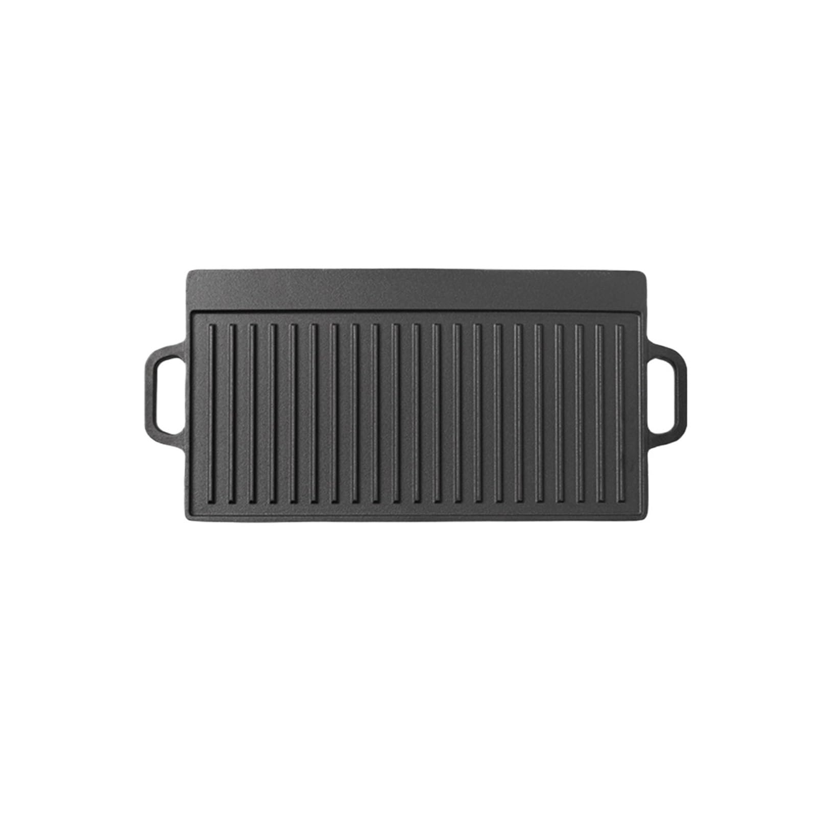 Poêle à griller en fonte double face plaque de barbecue camping fonte