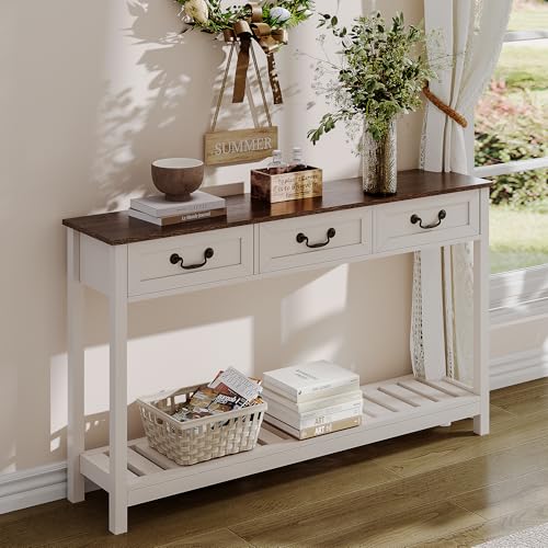 ChooChoo Farmhouse Console Table with 3 Drawers