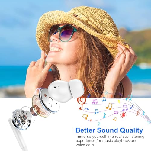 Image of Type-C Wired Earphones Compatible with iPhone 15, 16, 17, 17 Pro, iPad & All USB-C Devices | Hi-Fi Stereo Sound, Deep Bass, Built-in Mic, Volume Control, Noise Isolation, Comfortable Fit