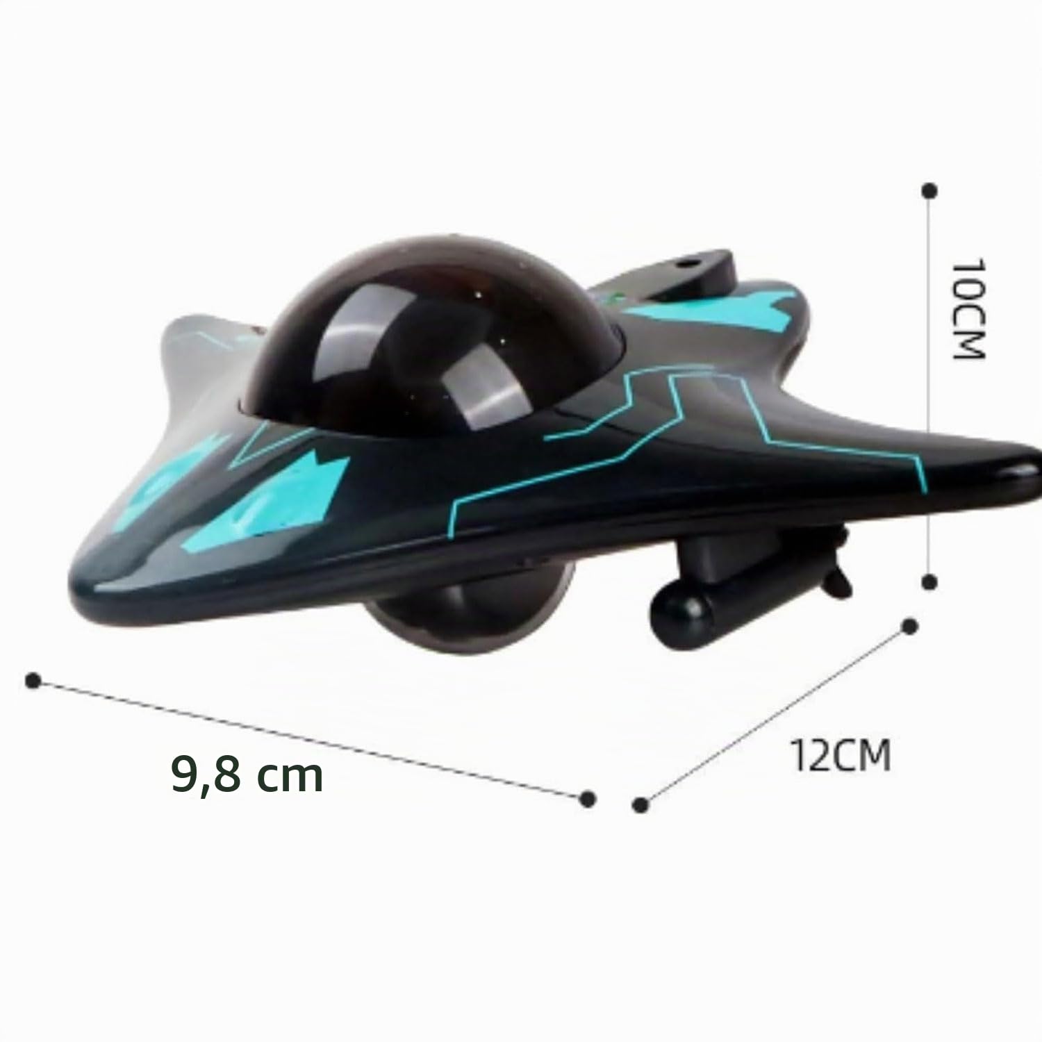Drone de surface piloté par application pour explorer les plans d'eau, Drone sous-marin radiocommandé avec caméra hd et lumières led, Mini sous-marin rc 6 canaux 2.4g sans fil pour étangs et lacs