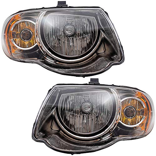 WB with Fog Light Holes Front Bumper Cover Compatible with 2005-2007 Chrysler Town /& Country Primed 119 in