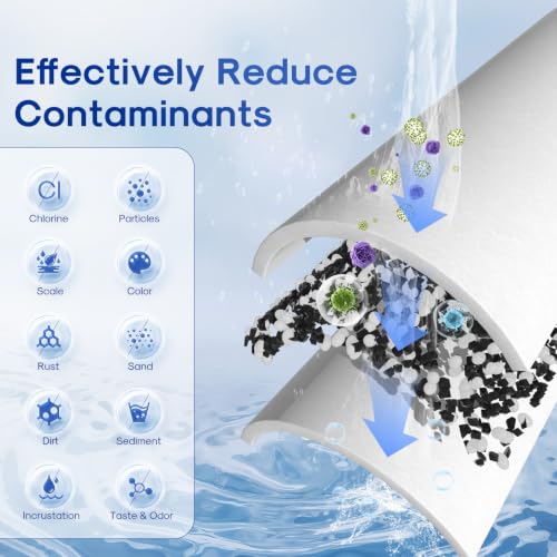 Image of ICEPURE 5 Micron 10 inch x 4.5 inch Whole House Sediment Activated Carbon and Anti Scale Water Filter Compatible with GE FXHTC, GXWH40L, Whirlpool WHKF-GD25BB GXWH35F Dupont WFHD13001 RFC-BBSA W50PEHD, 2PACK