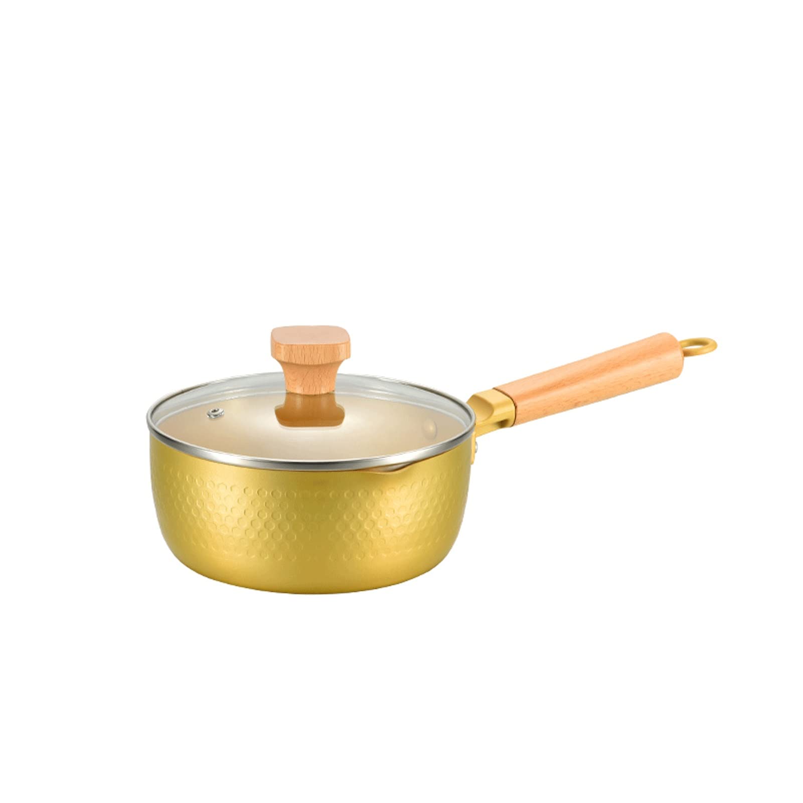 Nieprzywierająca patelnia do gotowania woka, mały garnek do zupy, smażenia, równomiernego ogrzewania, ergonomiczny uchwyt do kuchenek gazowych, 18 cm