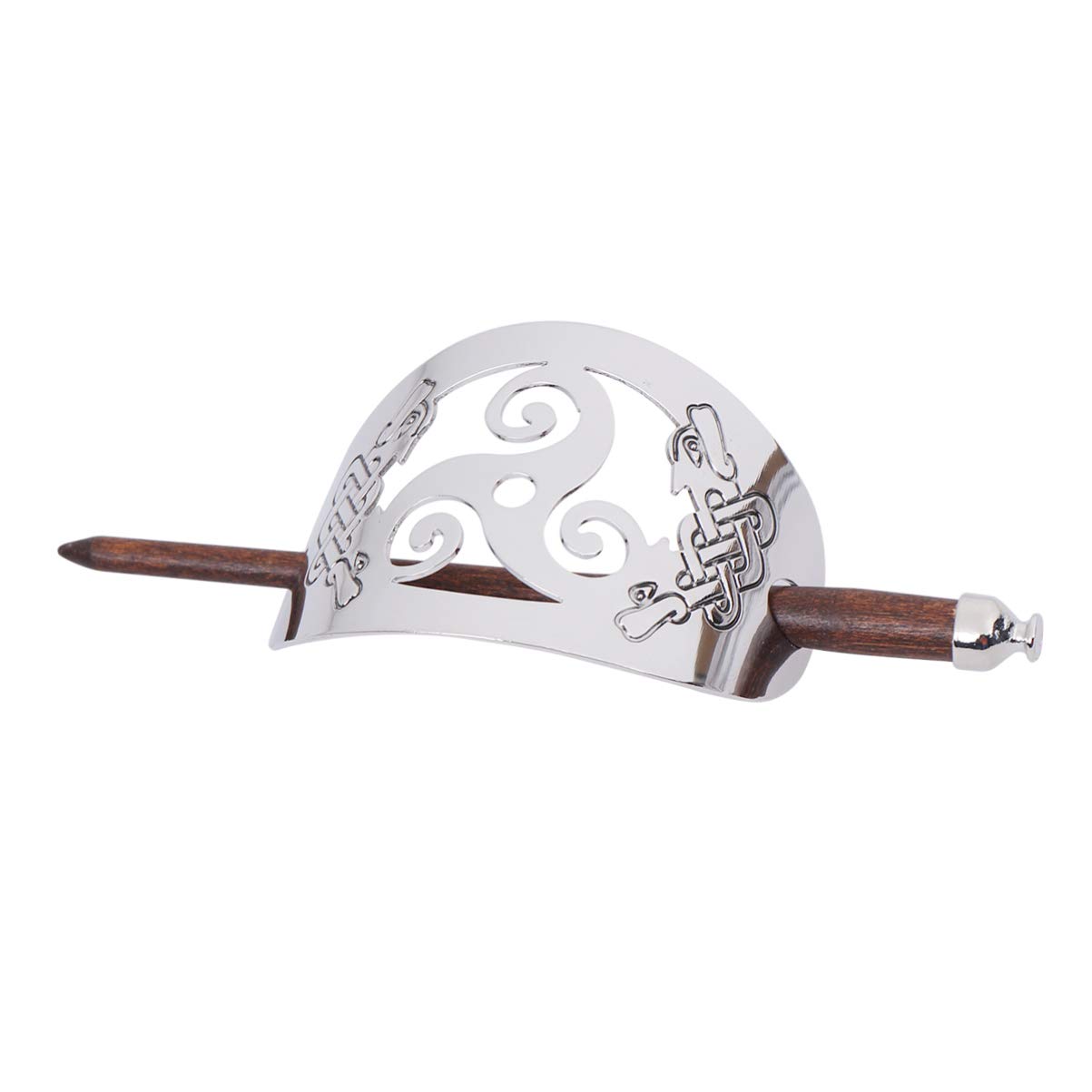 Lurrose Vintage Haarspange Wikinger Keltischen Haarspangen Metall Haarspange Essstäbchen Clip mit Stick für Frauen Frisur Werkzeug (Stil 1)