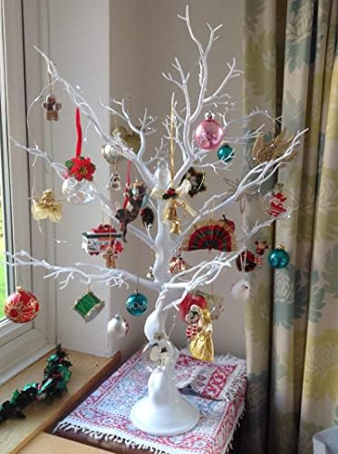 White Artificial Tree Branches for Decoration, 30 Inches Ornament Display Tree Fake Tree Branches, Decorative Tree Centerpieces for Tables for Weddings Christmas Birthday Party Home Decor