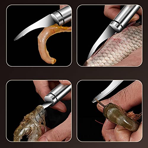 Image of ATORSE Professional Shrimp Deveiner Kitchen Tools Shrimp Cleaner for Lobster 304 Stainless Steel