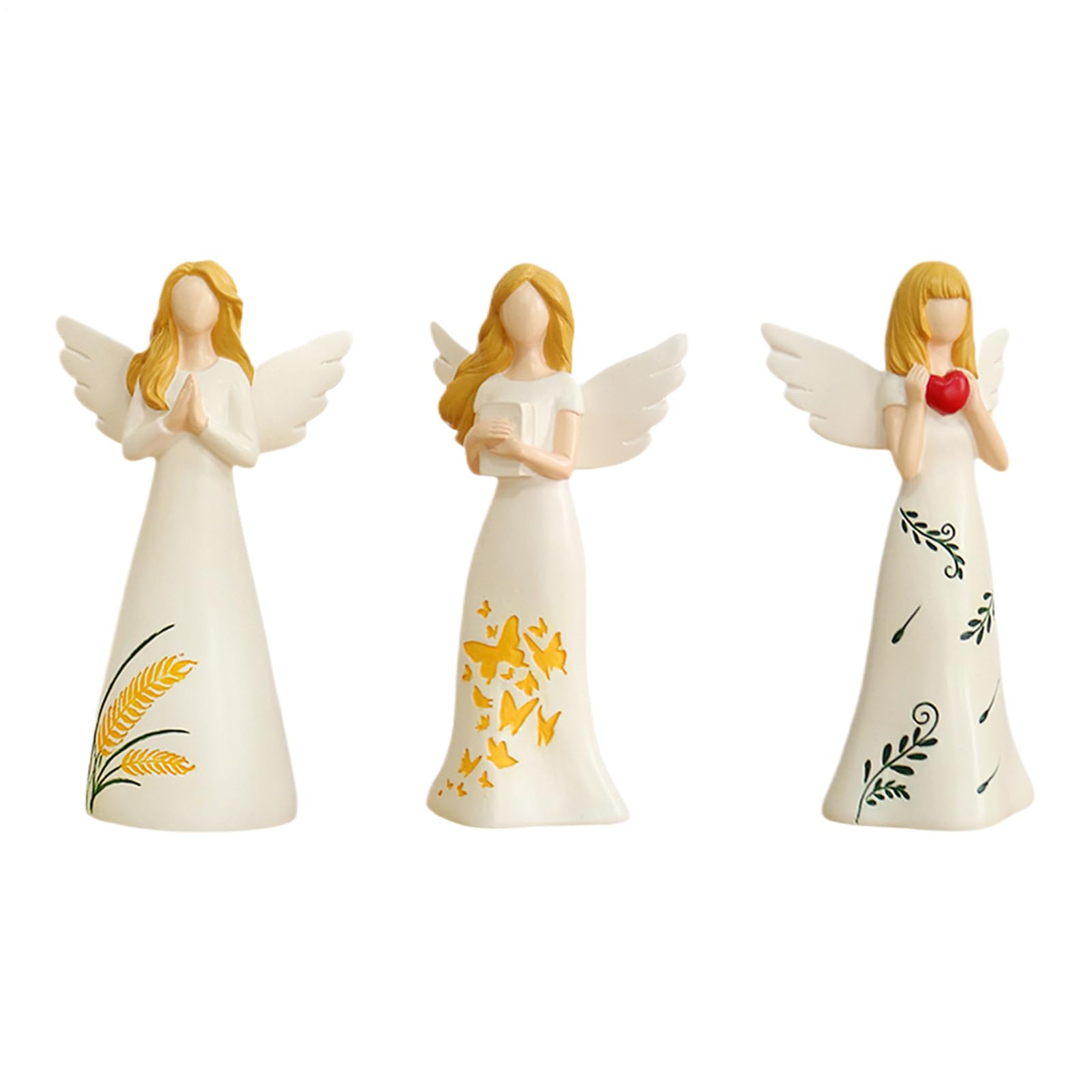 Figurine de vacances d'hiver en résine : statuette ange de Noël