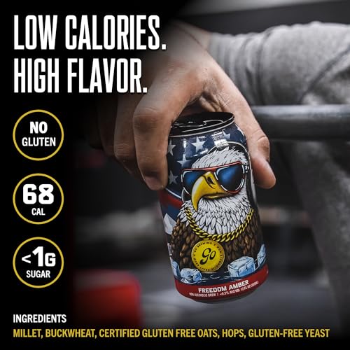 Image of Go Brewing Freedom Variety Pack, NA Beer, 12 Pack (12 oz) | Small-Batch Craft Brew, Low-Calorie, Classic Ingredients, Bold Smooth Finish, Any Occasion