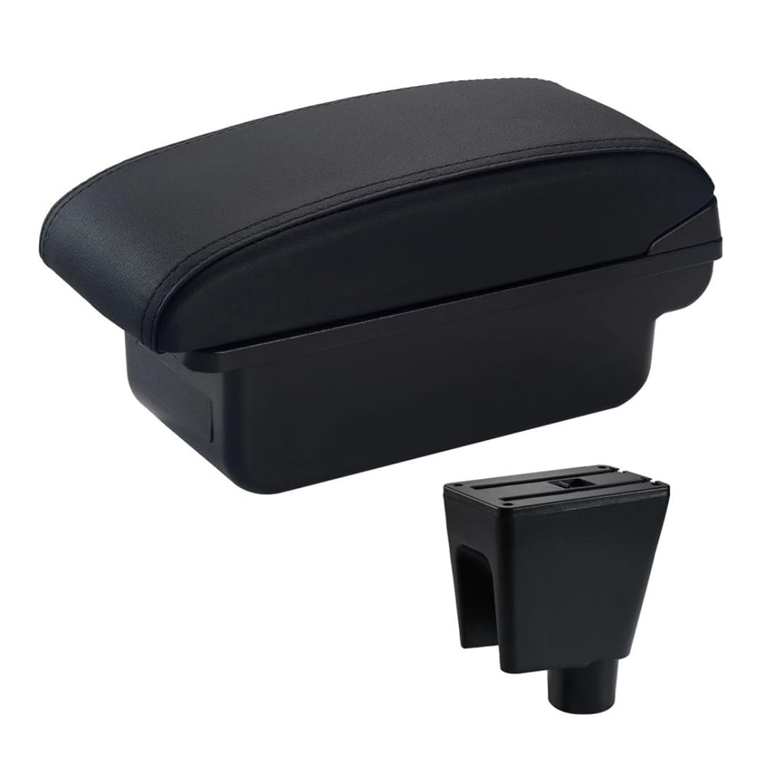 Toiumops Armrest for Chevrolet Spark III Aveo T200, Car Armrest Box Center Console Store Box(A2 Black Line No USB)
