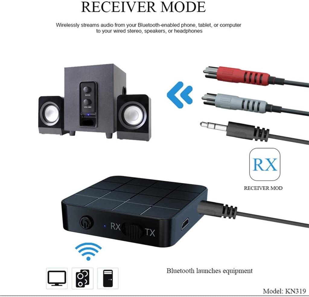 5.0 Audio Receiver Transmitter AUX 3.5MM Music Stereo Adapters Dongle