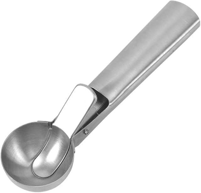Ice Cream Scoops with Easy Trigger Release Stainless Steel Ice Cream Spoon for Fruits Yogurt Mellon Balls Scoop Cookie Dough