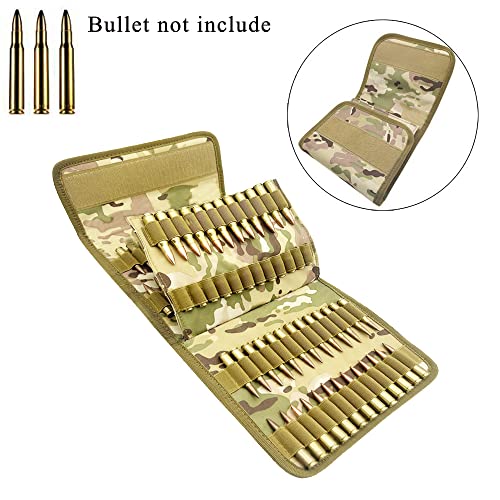 100 Rounds Rifle Pistol Bullet Cartridge Bandolier Ammo Ammunition Shell Carrier Holder Case Magazine Pouch for .38 9mm .357