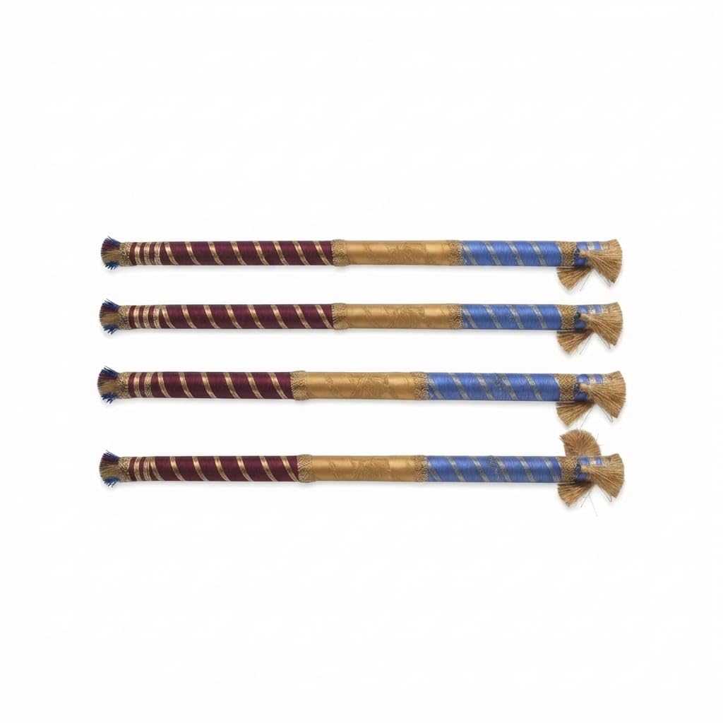 Hariaura Handcrafted Dandiya Sticks Set of 4 | Traditional Wooden Garba Dandia | Navratri Raas Sticks | Decorative Multicolor Dandiya for Kids & Adults-image-18