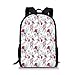 Produktbild JINGS cartables décoration de la Maison, Roses Mimosa Lilas pivoines Bouquets Romantique Summertime Garden Nature, Pour garçons et Filles Mens Sport Daypack