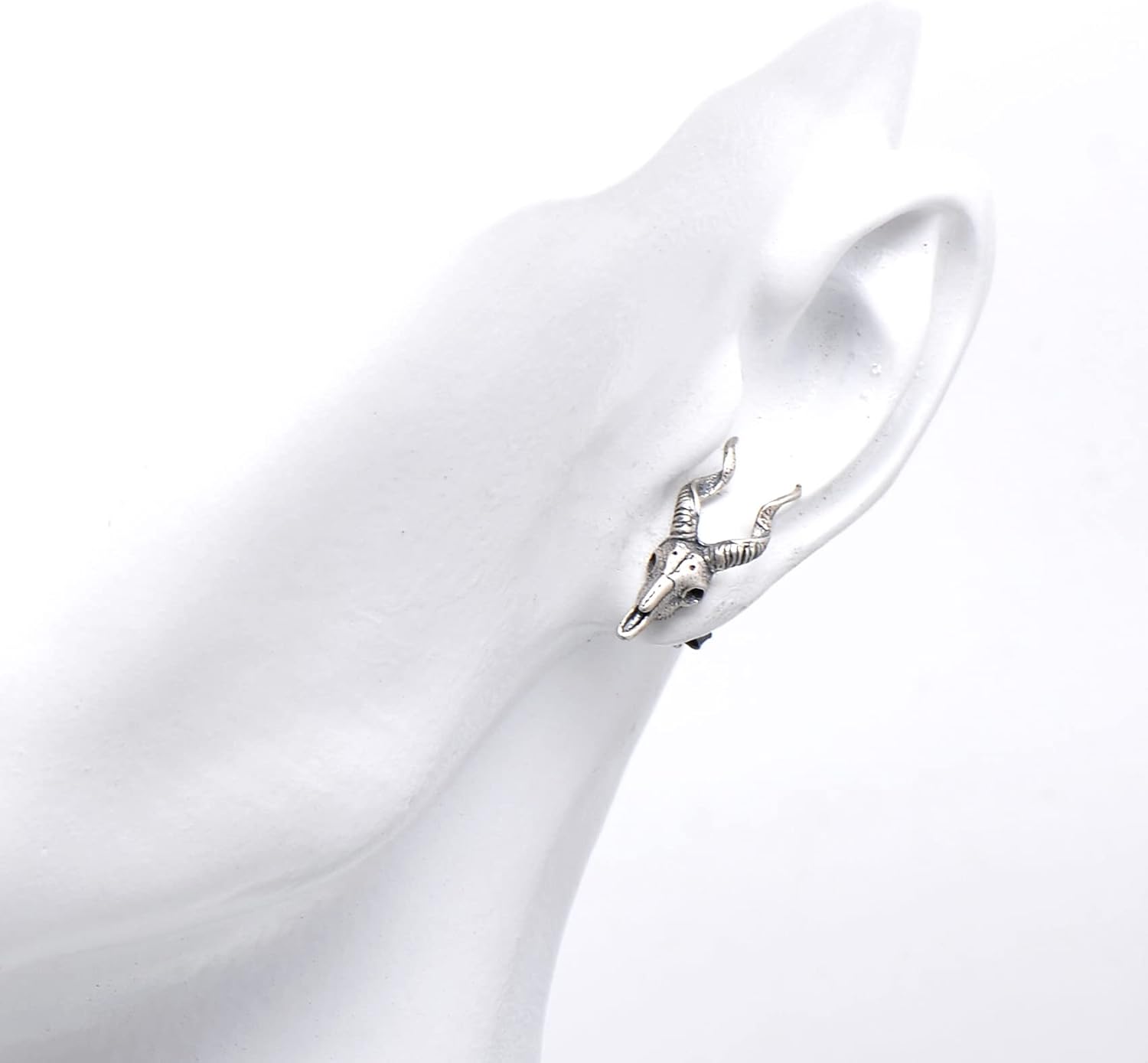 925 Sterling Silver Creepy Skull Studs Earrings for Women