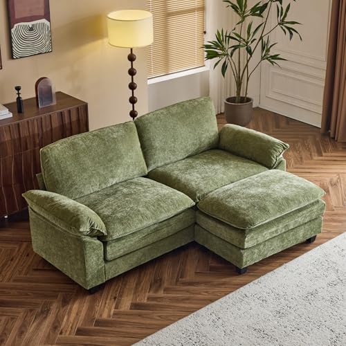 VINGLI 87" Convertible Sectional Sofa,L-Shaped Deep Seat Sofa Cou...