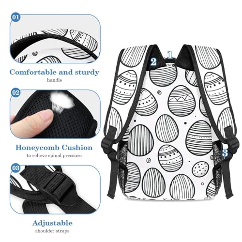 Sac à dos de qualité supérieure et trousse à crayons œufs de Pâques durables - 4