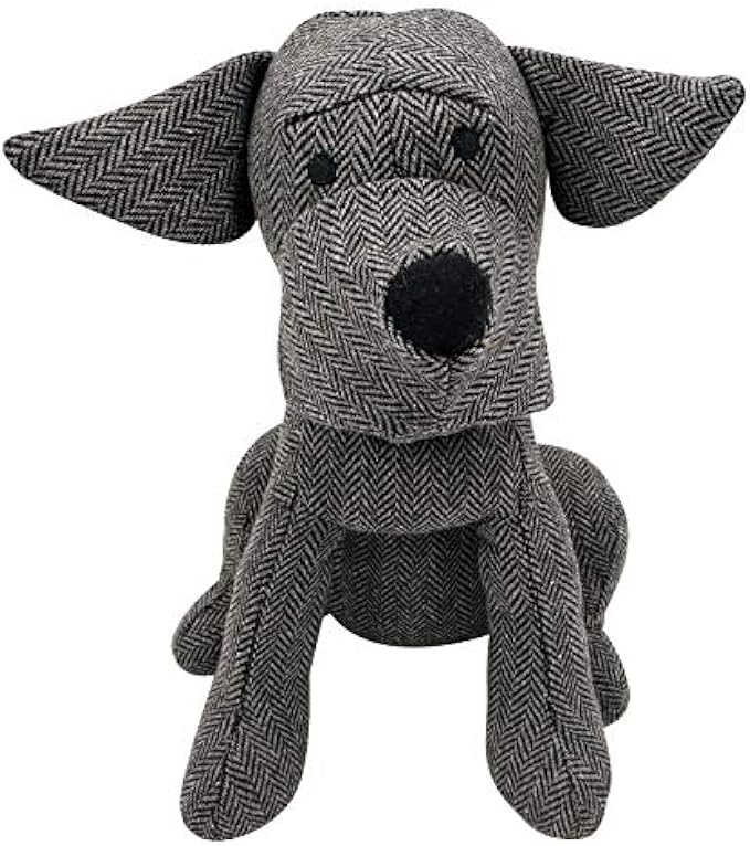 Fabric Animal Door Stopper Gifts for Mom Doorstops Book Stopper Wall Protectors Anti Collision Decorative Dark Grey Dog