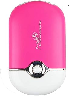 Yimart Personal Fans USB Mini Fans Eyelash Fans Dryer Fans Portable Rechargeable Electric Bladeless USB Mini Air Conditioning Refrigeration Blower Dryer Fan For Eyelash Extension (Rose)