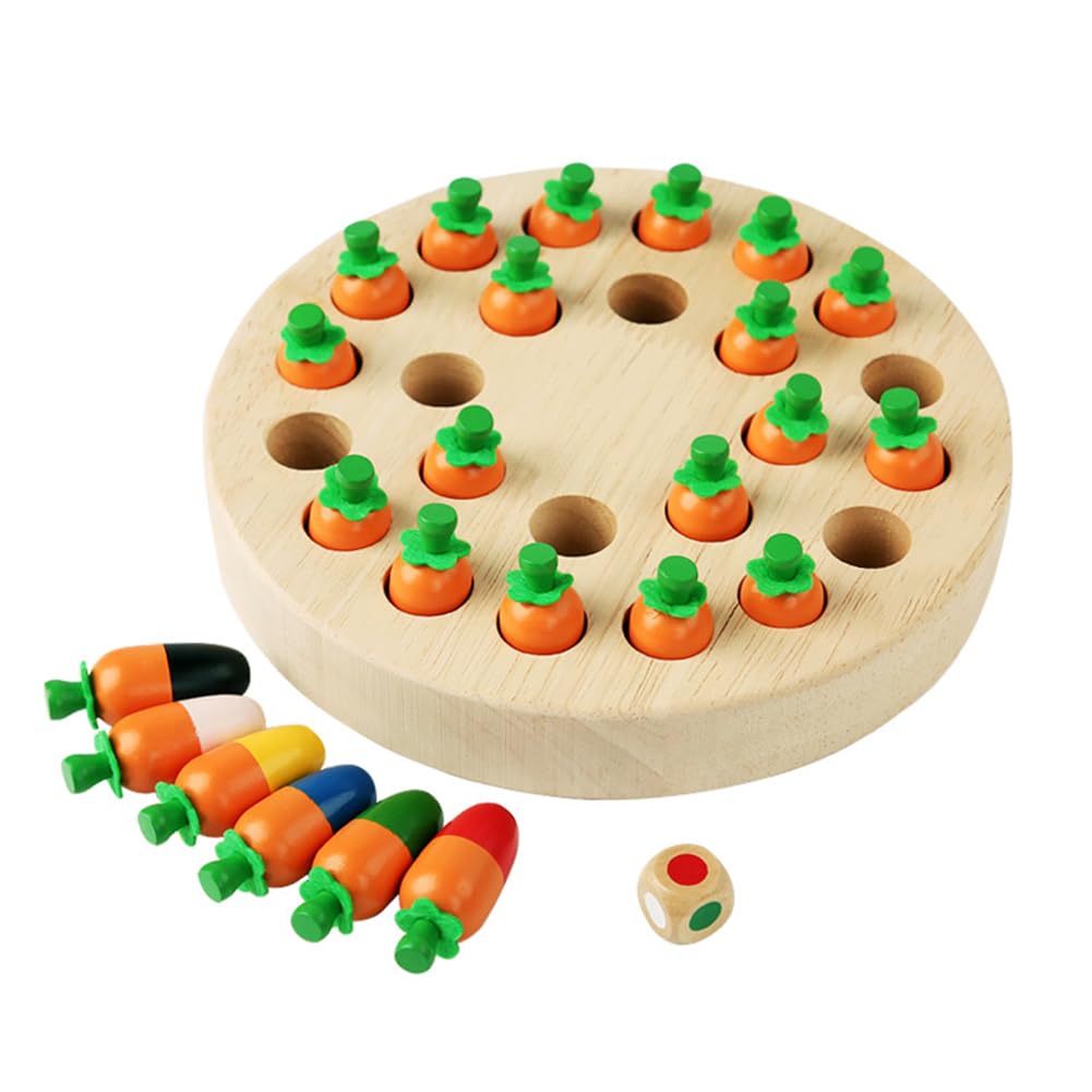 Amazon | メモリーチェス きのこ 木製ゲーム 記憶力ゲーム 知育玩具