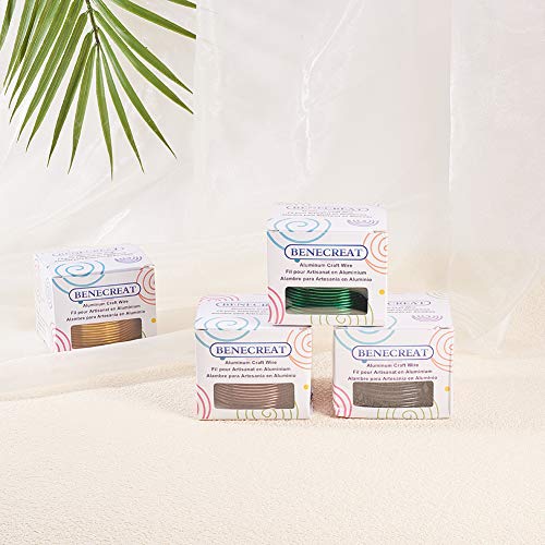 image for BENECREAT 12 17 18 Gauge Aluminum Wire (12 Gauge,100FT) Anodized Jewel