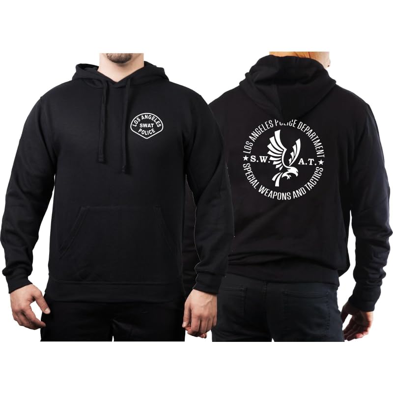 FEUER1 Hoodie Black Los Angeles Police Dept. SWAT XL