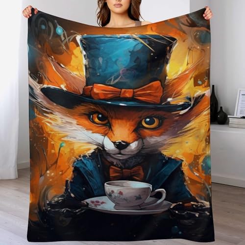 Manta de zorro para sofá y cama que decora tu salón con calidez nórdica 2