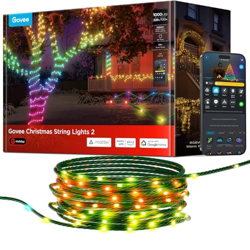 Govee Christmas Lights 2 328FT 1000LEDs Holiday String Lights Green Wire