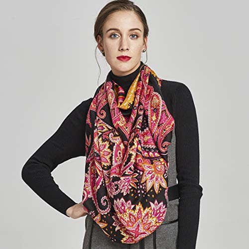 DANA XU 60% Wool 40% Silk Pashmina Shawls and Wraps Scarf Bandana Neck Wrap For Women4