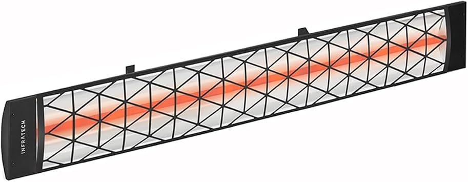 Infratech CD-4024 BL1 Black 39 Dual Element Electric Patio Heater 4000 Watt, 240 Volt, Black Contemporary Fascia