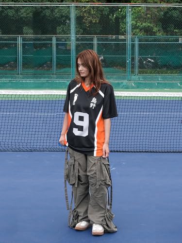 Image of ComicSense Unisex Anime Oversized Jersey T Shirts for Men and Women, Karasuno 9 Printed Anime Tshirt