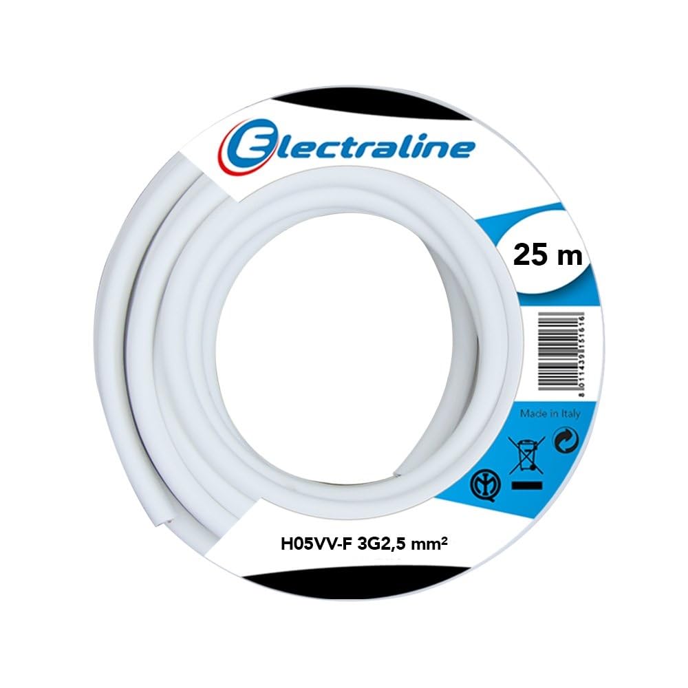 ELECTRALINE Enrouleur de câble électrique chantier avec terre L. 30