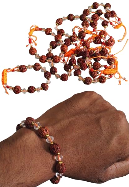 Shiv Rudraksha Bracelet for kids & Adult/Rudraksha bracelet for Positive Vibes for Man & Woman/Shiv Blessings bracelet/5 Mukhi Rudraksha Bracelet For Men & Women Necklace/Birthday Return Gift-image-8