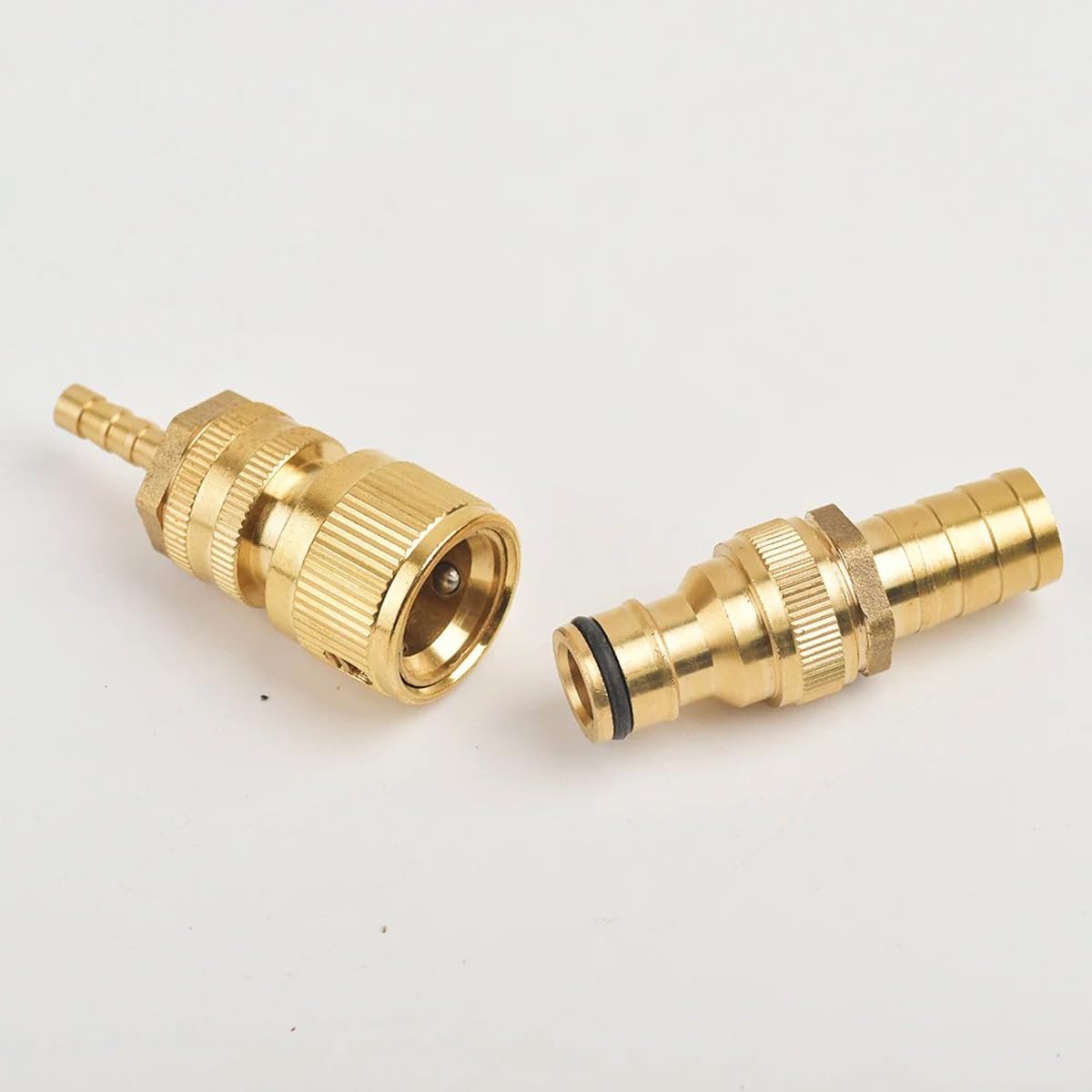 Conectores rápidos y robustos de latón Macho, 6.4x16x61mm Barb Adaptador de Manguera para riego de Jardines, A