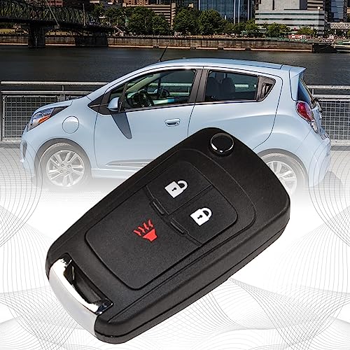 Boîtier télécommande de clé pliante HQRP 3 boutons pour Chevrolet Spark - 5