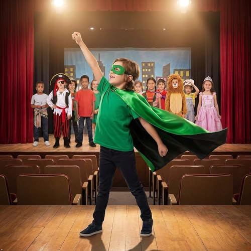Image of Superhero Capes for Kids Halloween Costumes and Dress up - Superhero Toys Capes 4-10 Year for boys birthday party Gifts