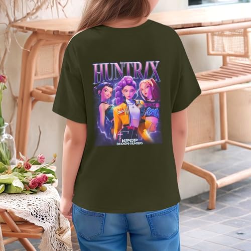 Girl Summer T Shirt Funny Anime Graphic Letter Printed Short Sleeved Shirts Novelty Crewneck Preppy Tops 100-1603