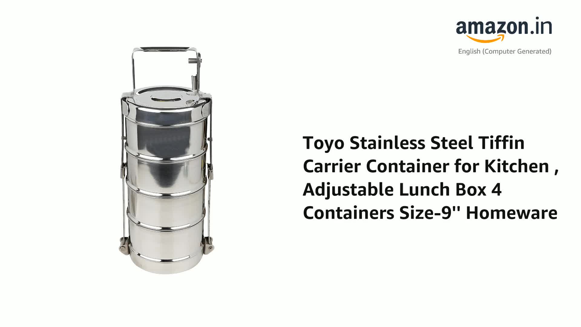 Buy Toyo Stainless Steel Tiffin Carrier Container for Kitchen