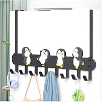 MDybf Coat Rack Penguin Pattern Door Hook, Coat Rack can be Hung on the Door or Affixed to the Wall, Door Hook (Color: A)