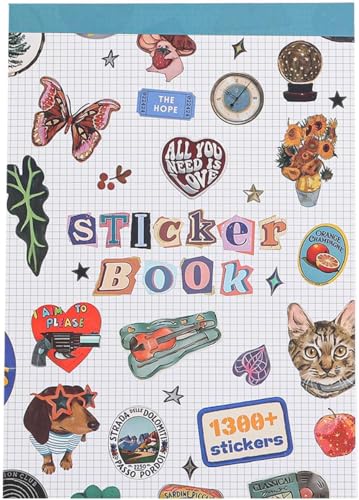 1300+ Kawaii Journal Sticker Book for Adults Cute Korean Style Foodie & Dream Washi Stickers Repositionable Journal Stickers & Scrapbook Stickers for DIY CraftTime Regained