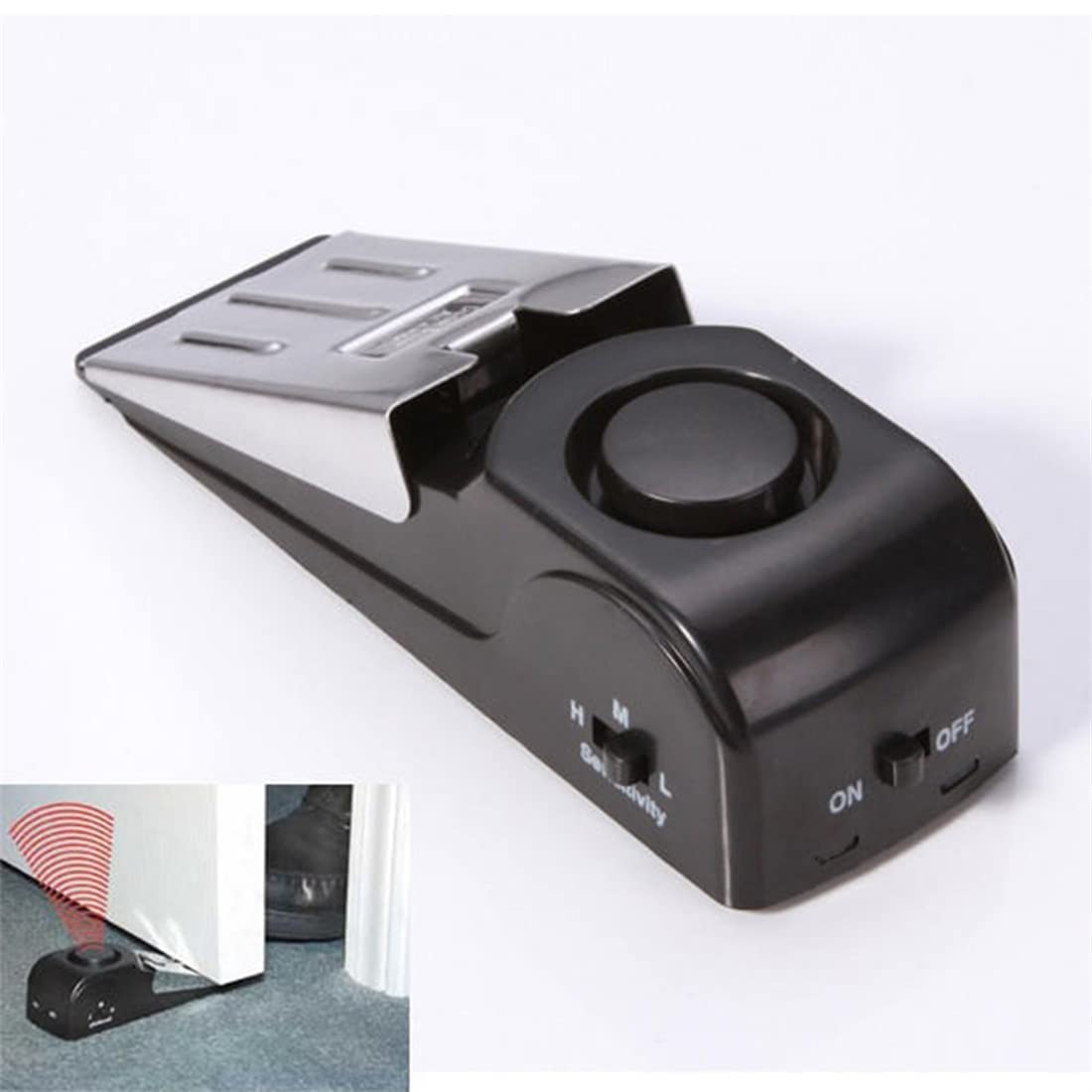 Decor delight Door Stop Alarm with 120DB Siren Door Stop for Home & Travel (Black) (B0C3W7ZW8H) Amazon Price History, Amazon Price Tracker