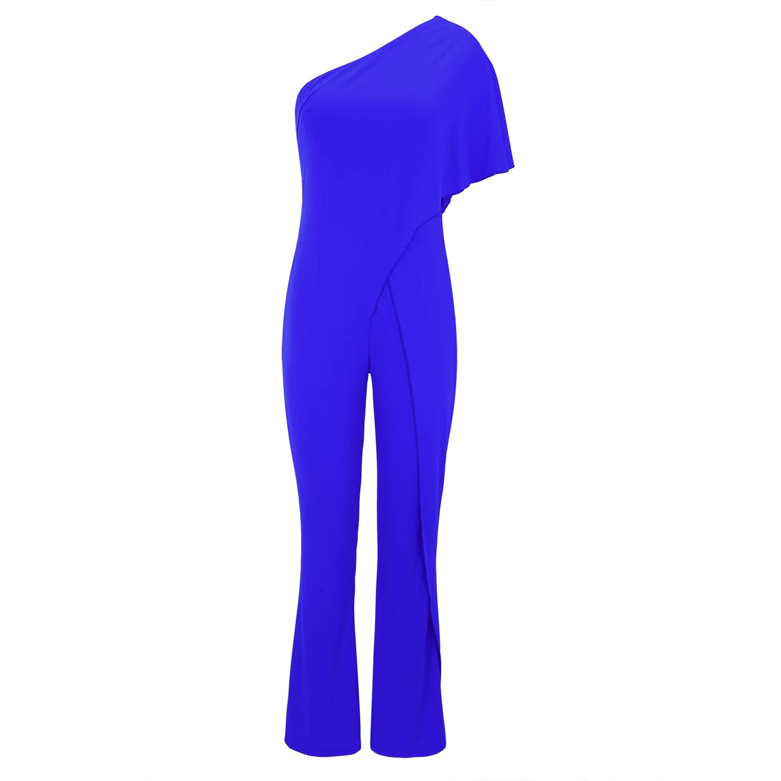 Tuta da donna elegante e sexy – Jumpsuit da donna elegante per matrimonio senza spalle scoperte, tuta estiva da donna, pantaloni lunghi estivi, eleganti pantaloni a gamba larga, pantaloni Sommehose