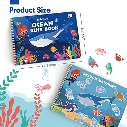 hahaland Preschool Busy Books for Toddlers 2-4 3-5, Toddler Books 2-3 Year Old, Montessori Toddler Busy Board for Toddlers 2-4, Birthday for 3 4 5 Year Old Boys Girls 8 51VSrtZh8ML. AC