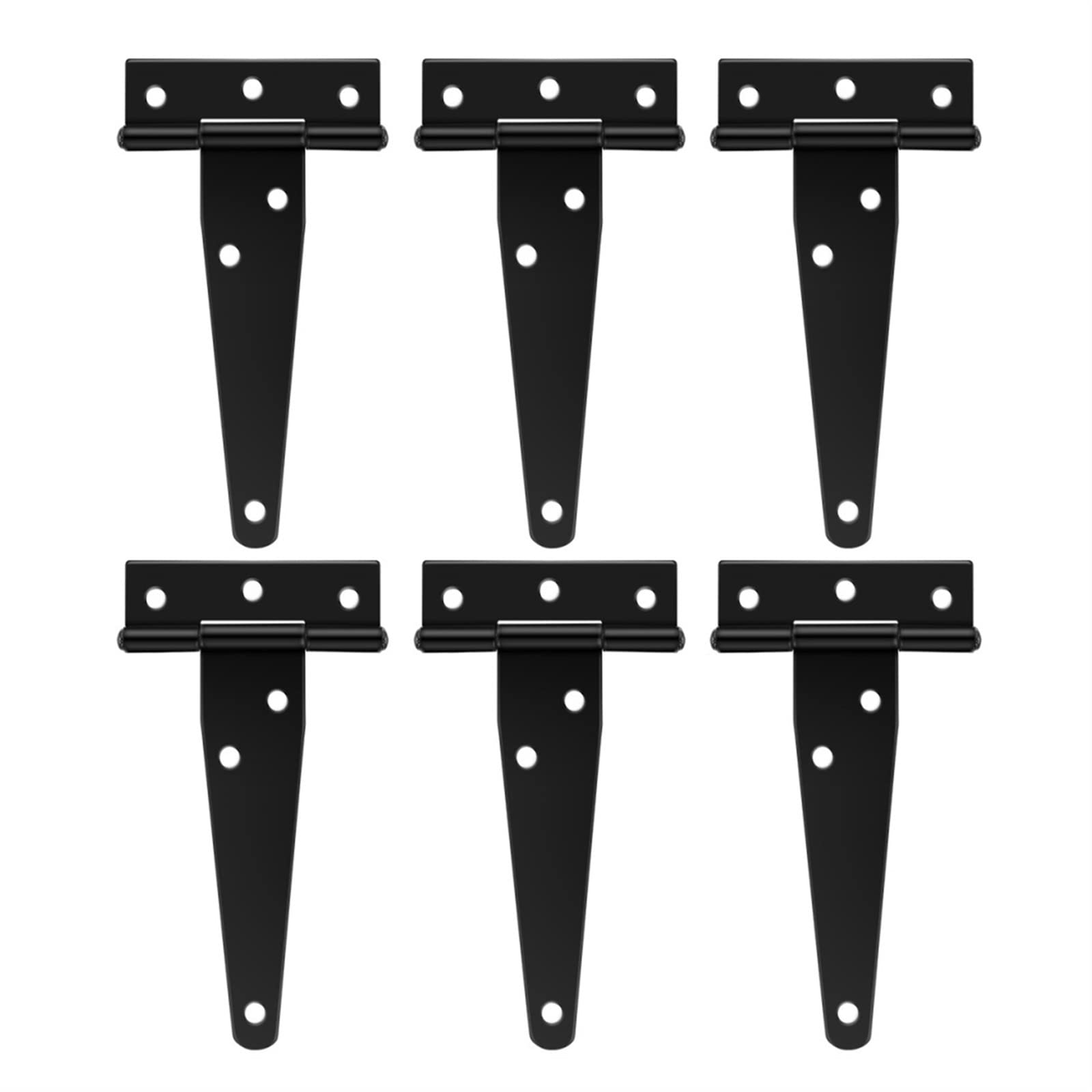 Charnières noires en T fer antirouille boîte bois abri jardin ferrures de porte grange