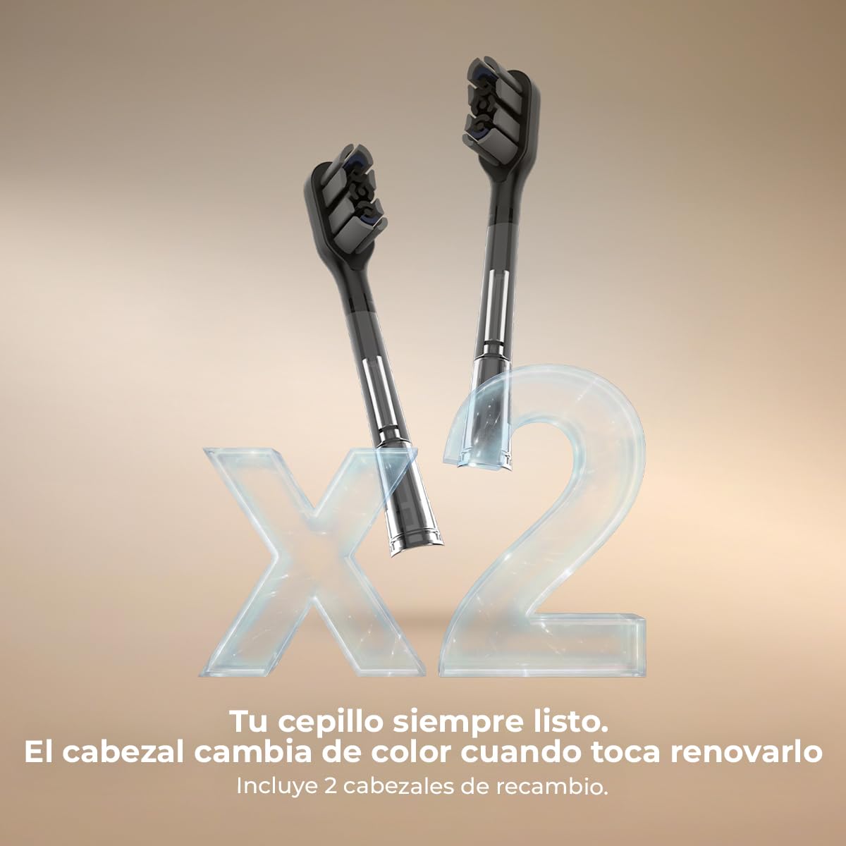 Cecotec Cepillo de Dientes Eléctrico Sónico con Oscilación 60º y Pantalla ToothCare EliteSwing Premium. 3 Modos, Autonomía 30 Días, Sensor de Presión, Base Carga y 2 Cabezales de Repuesto, IPX7