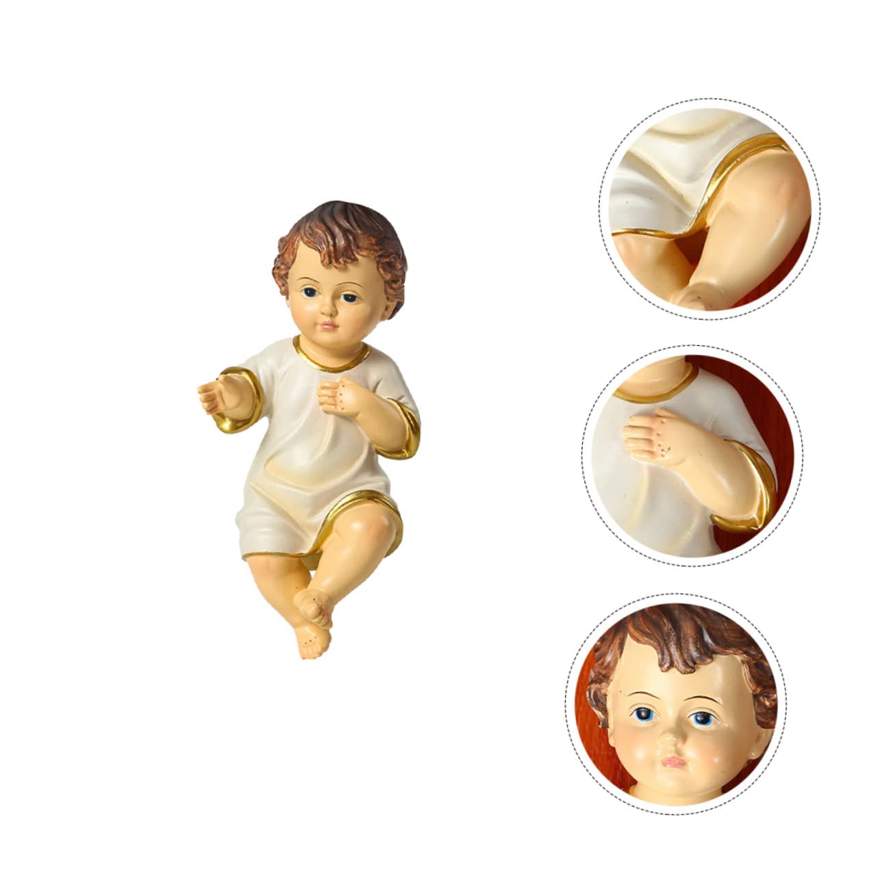 Zerodeko 10 Sztuk Miniaturowa Figurka Dzieciątka Jezus Model Żywicy Religijna Statua Do Wystroju Domu Kolekcjonerska Ozdoba Figurki Jezusa