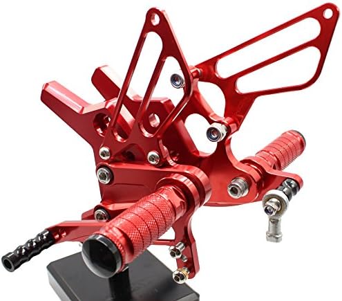 Krace Motorcycle Rearsets Foot Pegs Rear Set Footrests Brake Shift Pedals Fully Adjustable Foot Boards Fit For Kawasaki Z750 2004 2005 2006