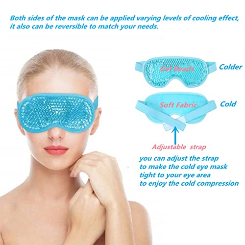 Kühlmaske Augen Kühlend Gel Eisbeutel für Geschwollene Augen, trockene Augen und Kopfweh - Image 3